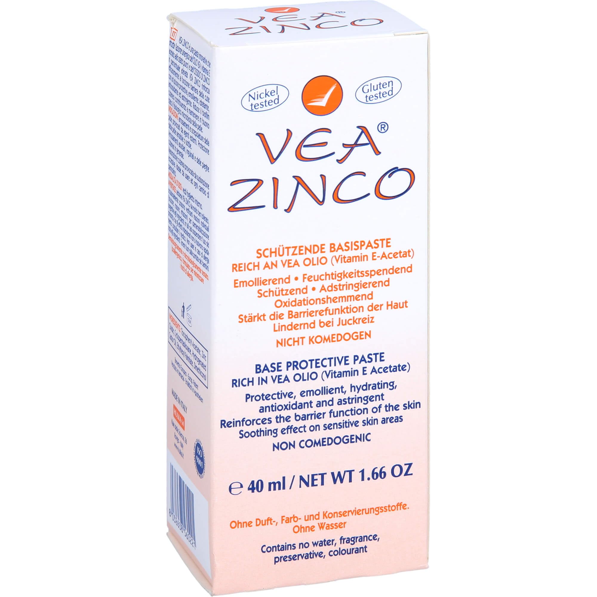 Vea Zinco - Pasta protettiva base all'olio vea, 40 ml (etichetta in lingua italiana non garantita)