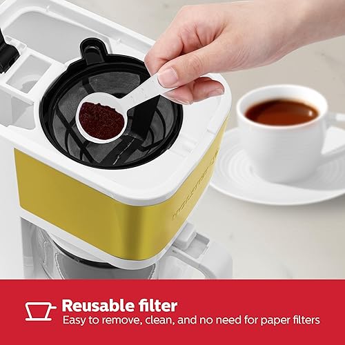 Miniatura 5 de Holstein Housewares Cafetera de 5 tazas  Pause N Serve, operación con un solo toque, placa de calentamiento antiadherente, indicador de nivel de