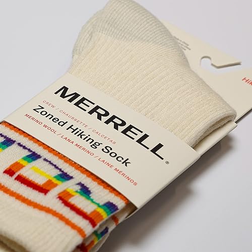 Miniatura 4 de Merrell Calcetines altos de lana para hombre y mujer, ligeros, para senderismo, paquete de 1 par, soporte de arco unisex