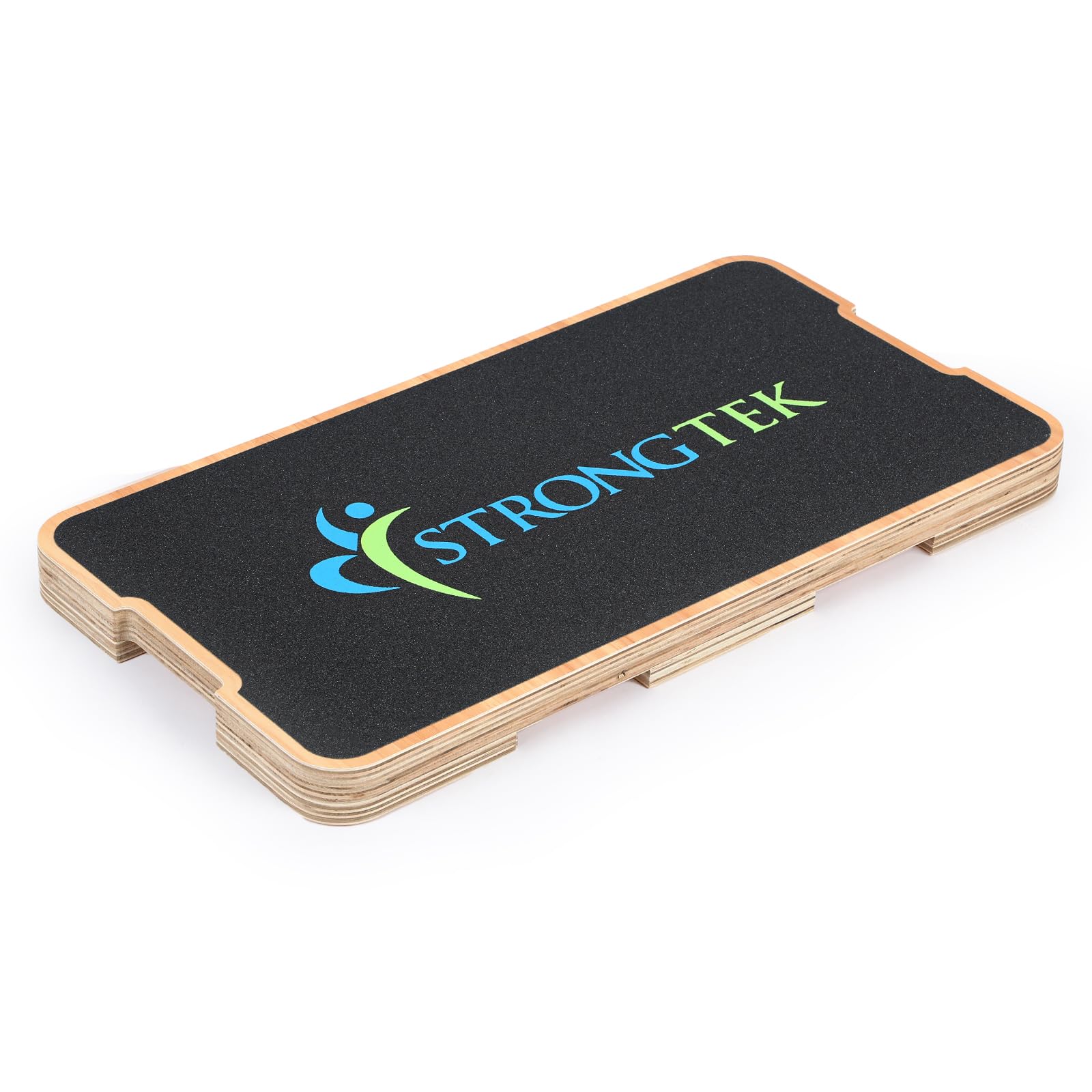 StrongTek Balance Board Trainingsbrett aus Holz rutschfest für Reha | Vielseitiger Fitness-Gleichgewichtstrainer für Zuhause & Büro – verbessert Koordination, Kraft und Körperhaltung