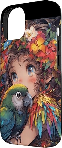 Miniatura 5 de Funda para iPhone 11 Pro Max Parrot Chibi Girl Anime Kawaii Bird Girls Kids