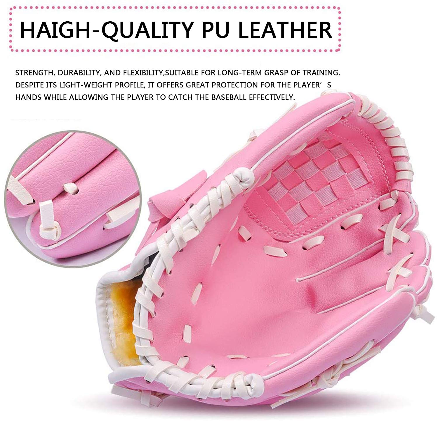 Guanto da baseball Guanti da battuta sportivi con guanti da softball per lanciatore di ispessimento in morbida pelle sintetica PU 12,5 pollici Guanto per mano sinistra