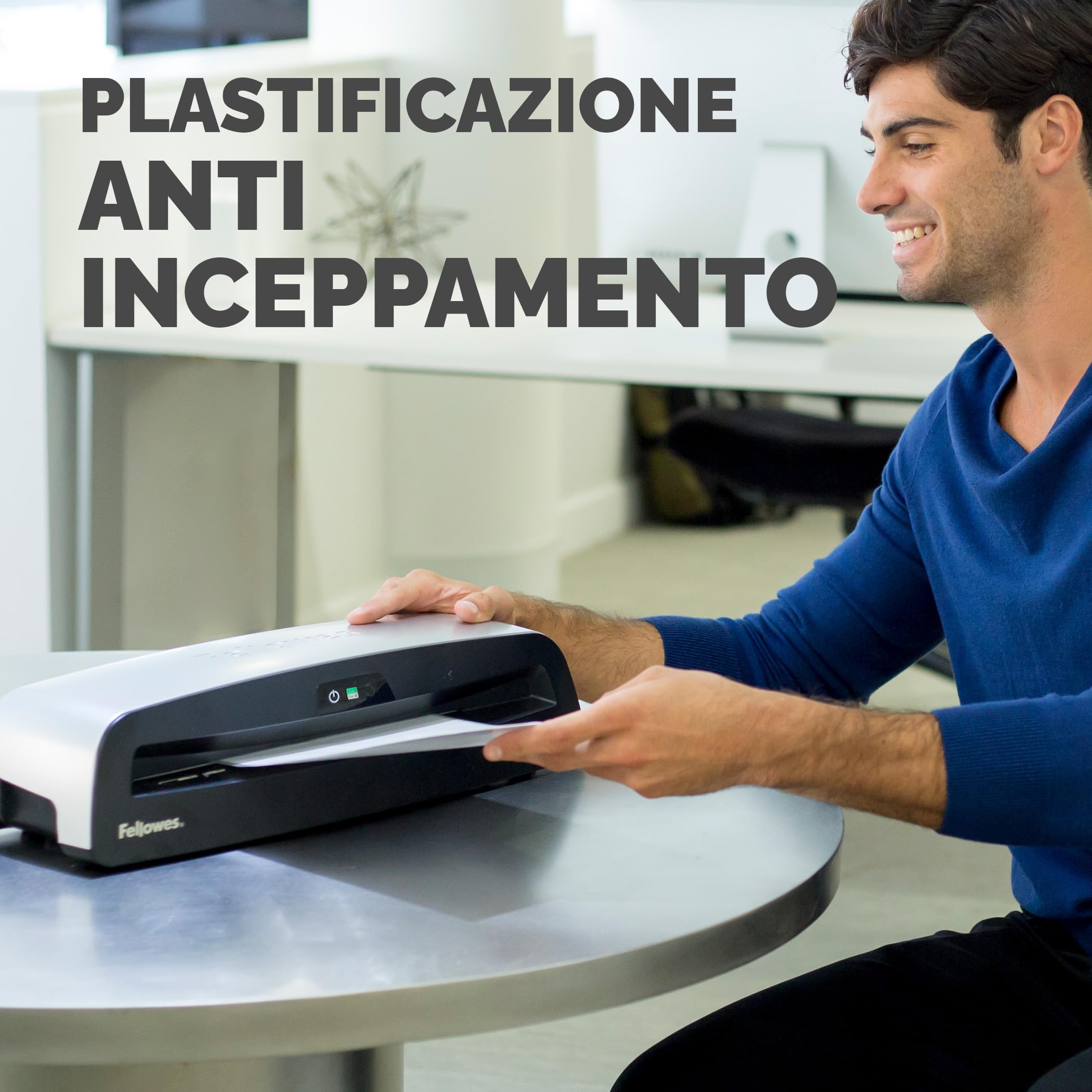 Fellowes Plastificatrice Neptune A3, formato A3, fino a 175 micron, per ufficio, Plastificatrice con Tecnologia AutoSense, Instaheat e Heatguard, Riscaldamento in 1 Minuto, incluso starter pack