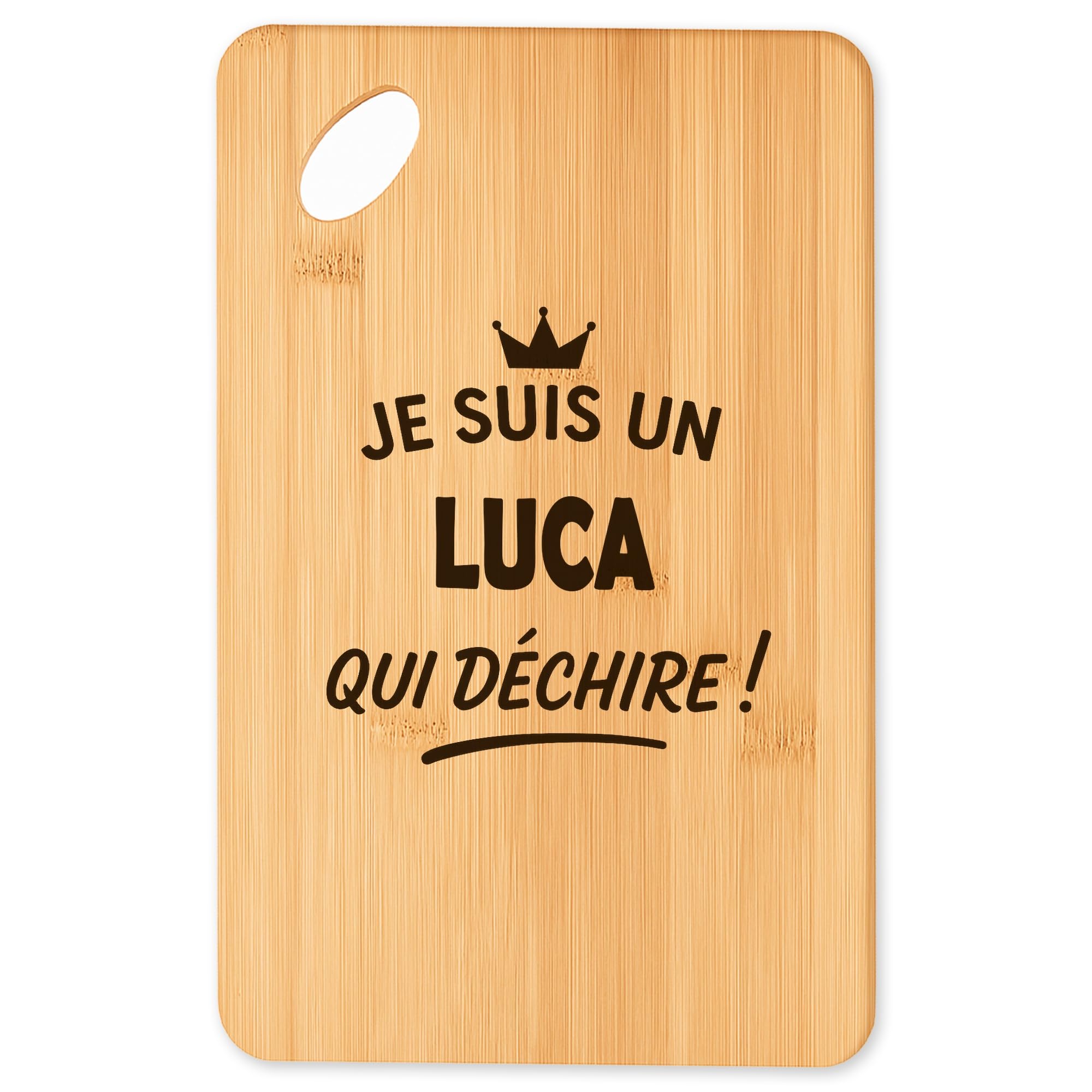 Planche à découper Luca en bambou, le cadeau original idéal pour passionnés de cuisine