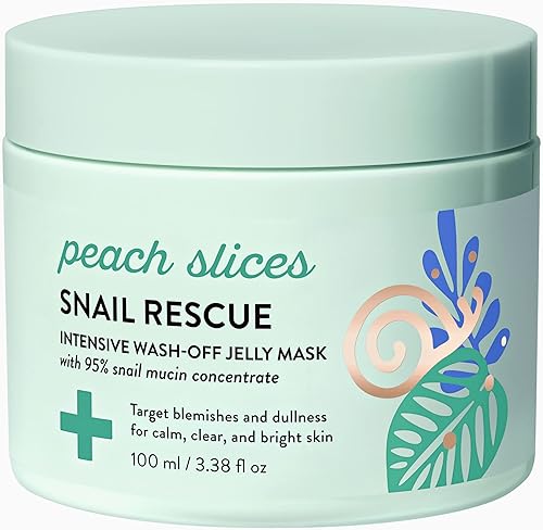Miniatura 3 de Peach Slices Paquete de rescate de caracoles | Tónico para eliminar manchas, hidratante sin aceite y máscara de lavado | 95% concentrado de mucina
