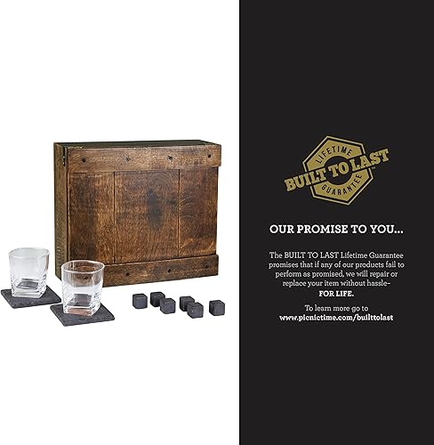Miniatura 7 de PICNIC TIME NCAA - Juego de 2 vasos de whisky unisex para adultos, juego de 2 vasos de whisky, piedras de whisky