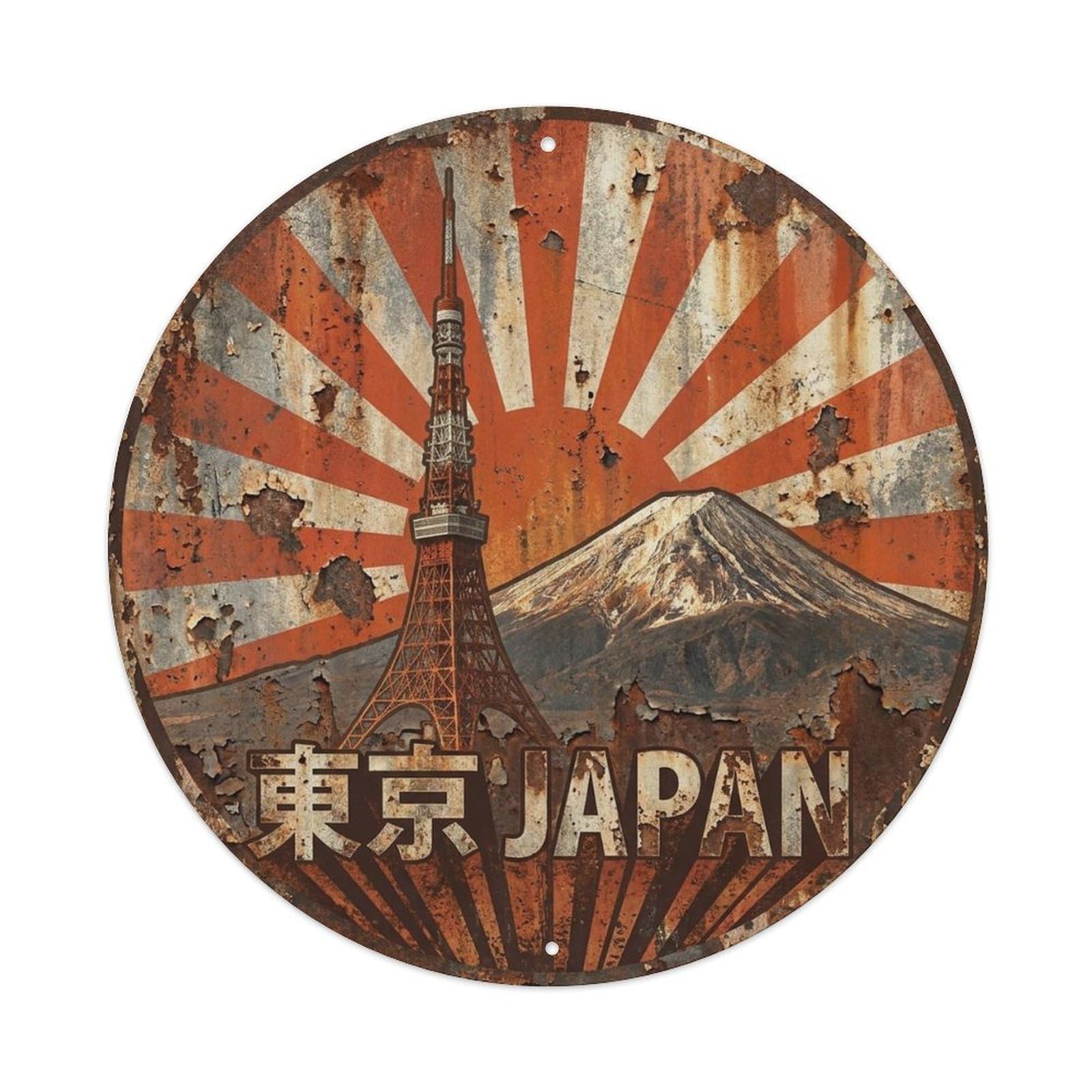 Tokyo Japan Japanese Heritage Scenic Travel Gateway Metal Tin Sign