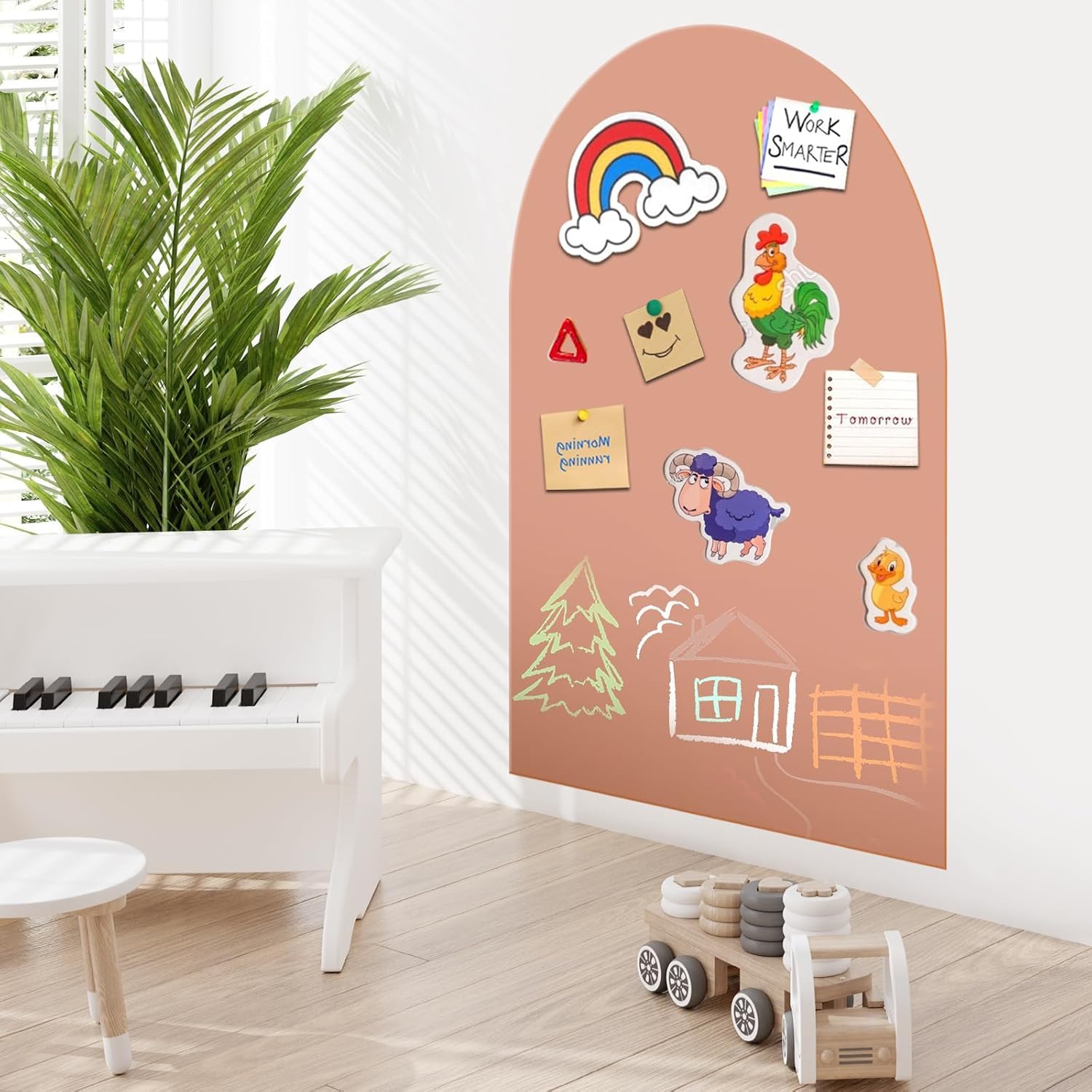 Warasee Magnetic Wall Decal Arch in milk tea