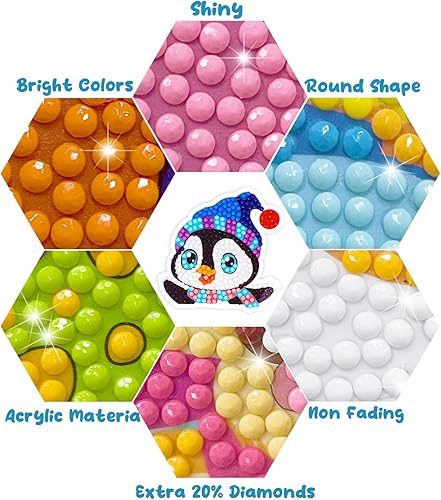 Miniatura 4 de Kits de arte de diamantes para niños  12 piezas de calcomanías de arte de diamantes 5D  Artes y manualidades para niños de 8 a 12 años  Suministros