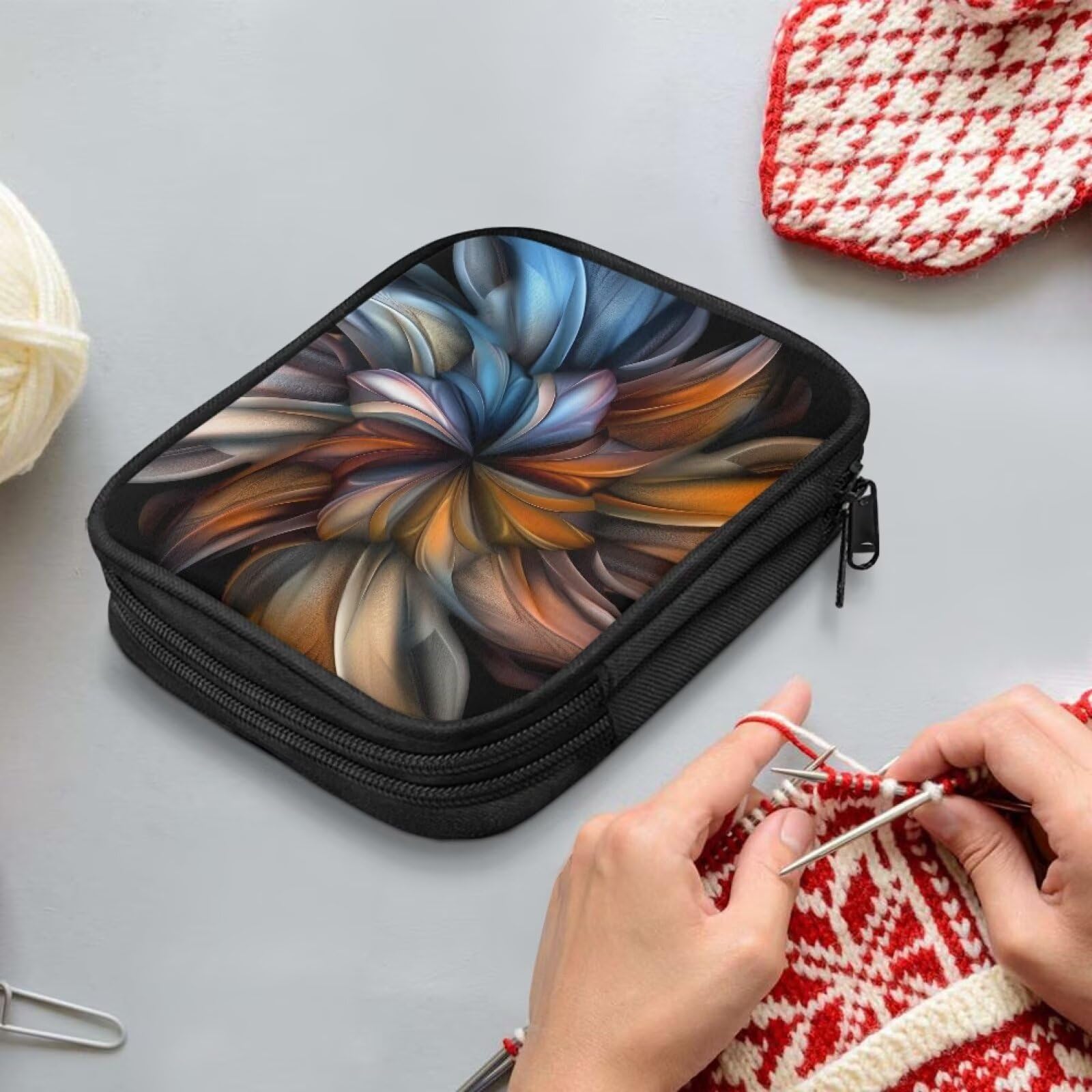 Amazon.com: YUVAMAGIMO 3D Print Crochet Hook Case with Mesh Pocket