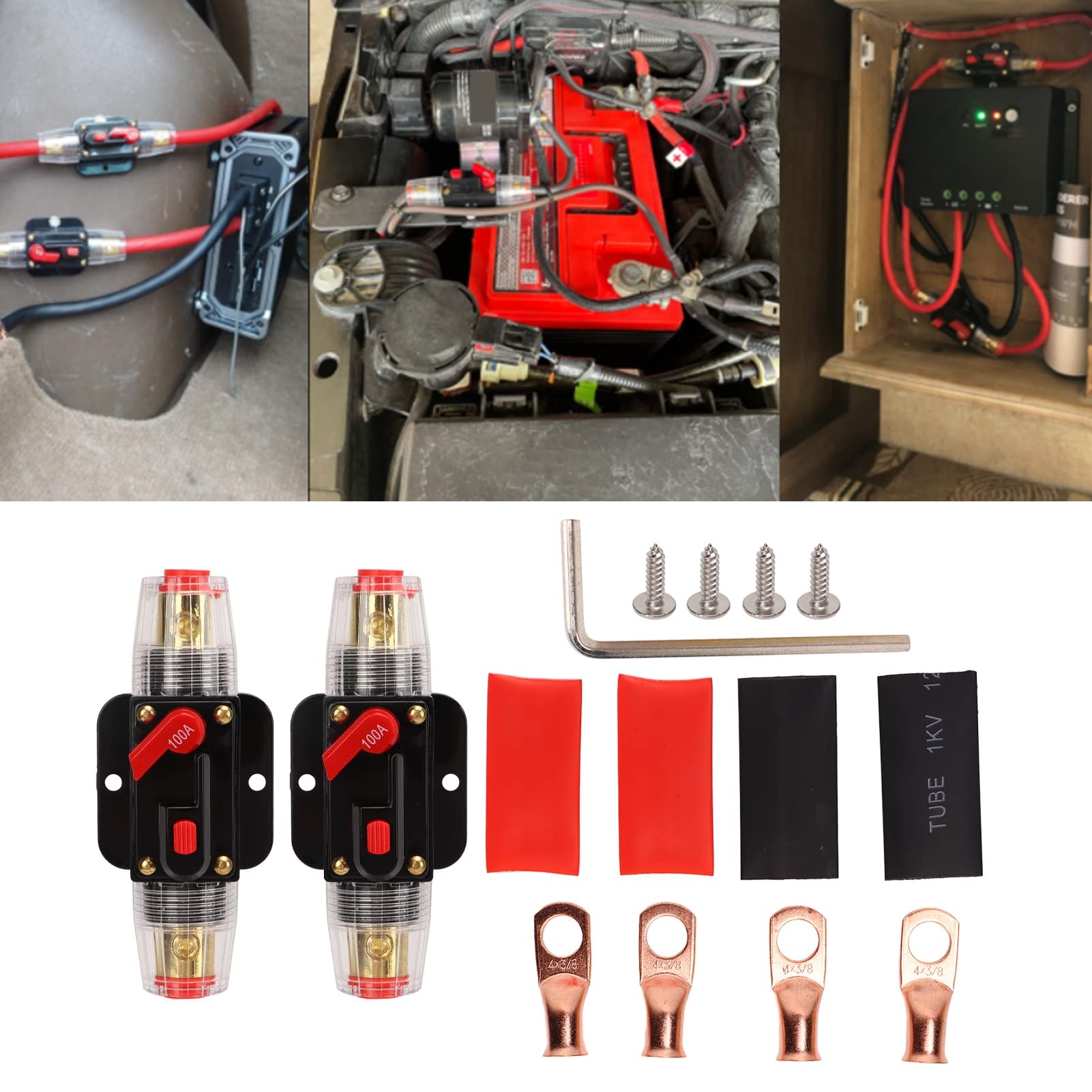 Disjoncteur Automatique 12V/24V DC à Réinitialisation Manuelle – 30A – Protection Circuit Audio, Marin – Avec Cosses Et Gain Thermorétractable - 11