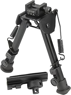 CCOP USA Universal Picatinny Rail Mount Adjustable Tactical Rifle Bipod BP-79S , Black, Small - CCOP