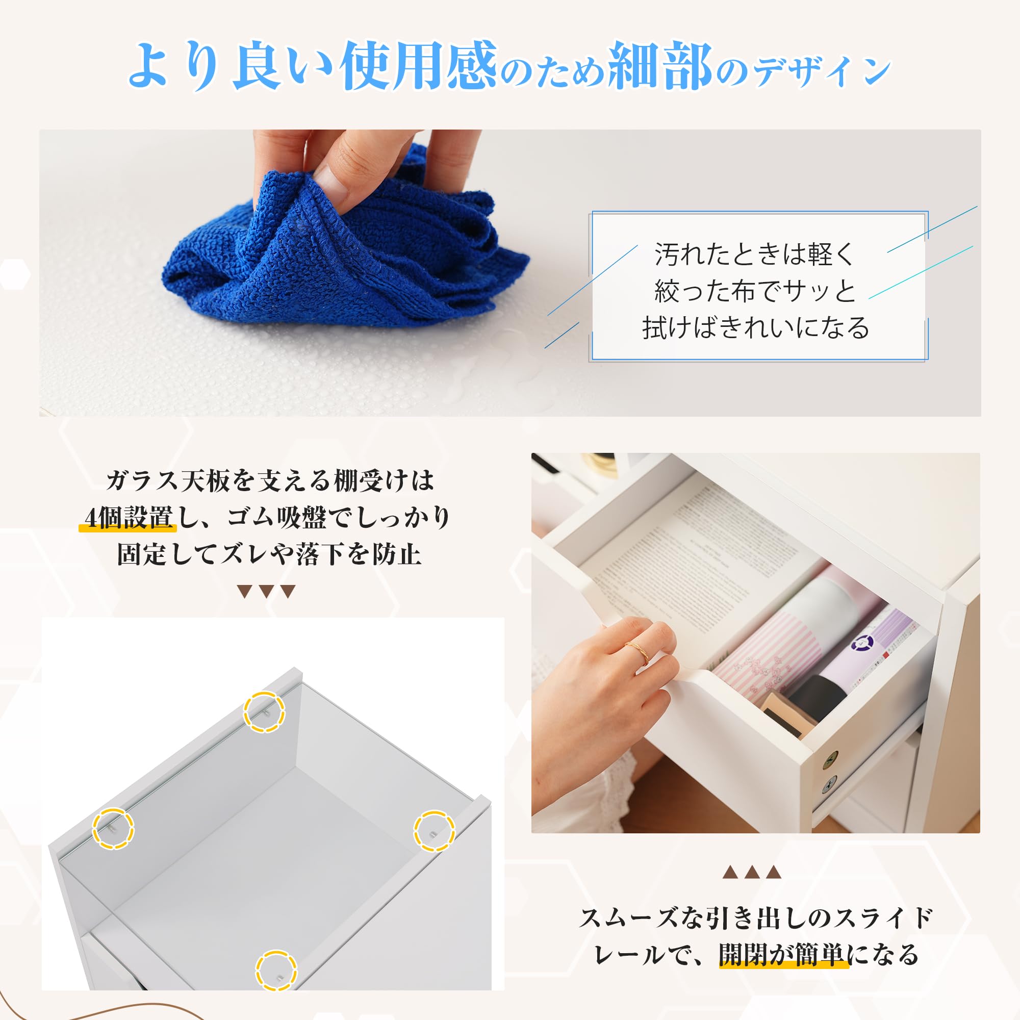 ドreneサー 化妆台 テーブル 镜台 raito付き 3色LED 女优ミラー Amazon｜ドレッサー コンパクト コードレス新型登場 テーブル