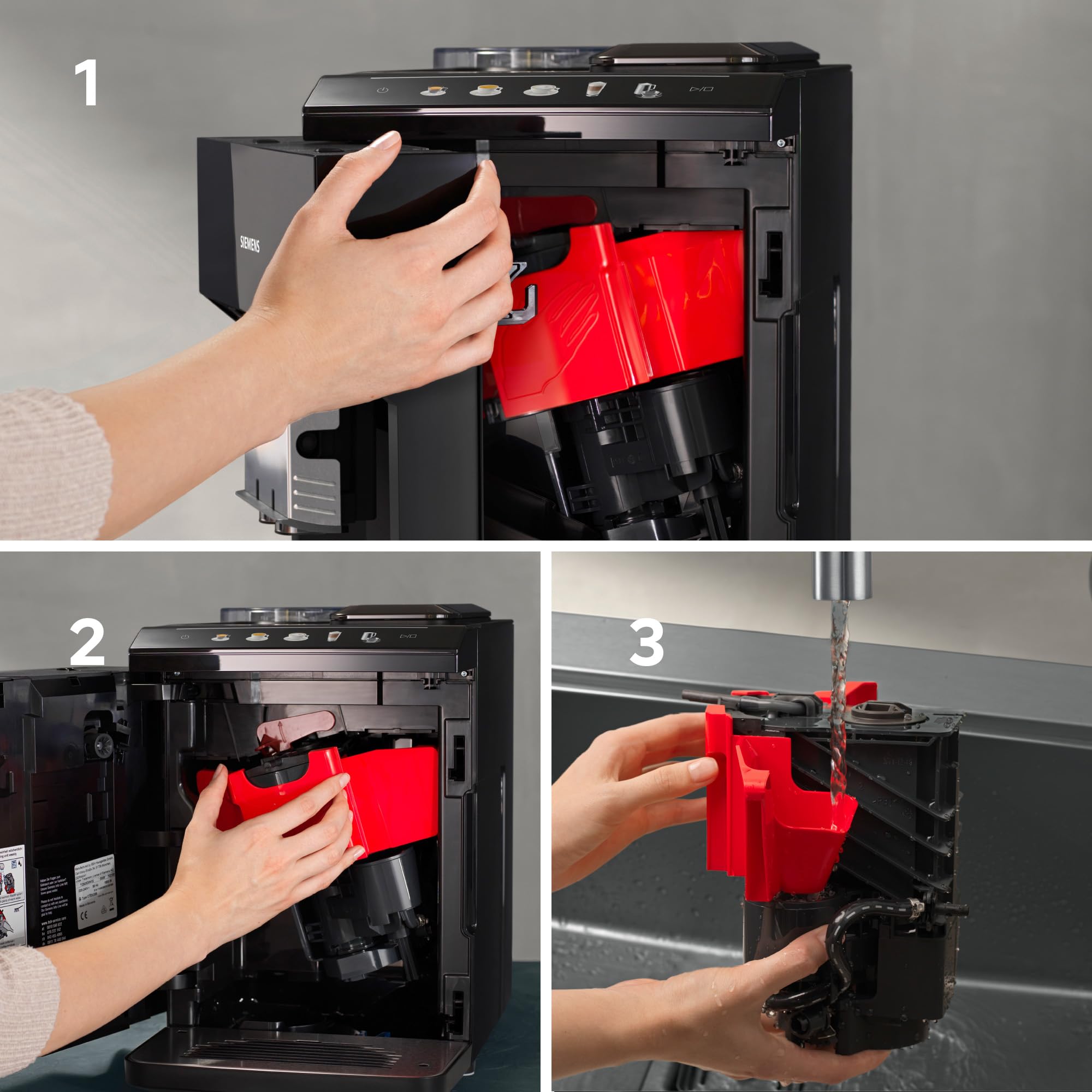 SIEMENS, Cafetera superautomática, EQ500, ceramDrive, Negro, TP511E19 | Podrás preparar dos tazas a la vez con su molinillo cerámico para un aroma más puro.
