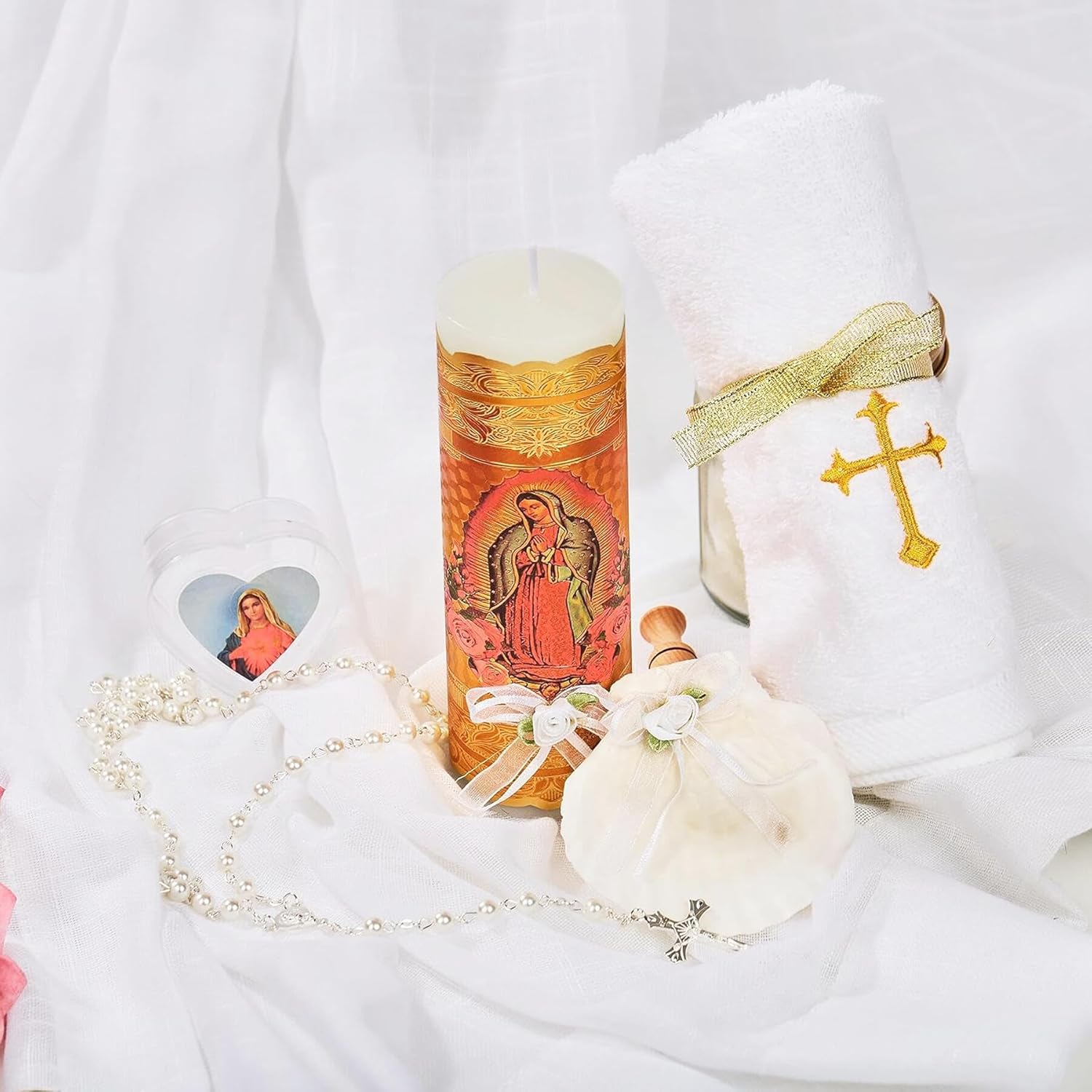 Catholic Baptism Candle Set