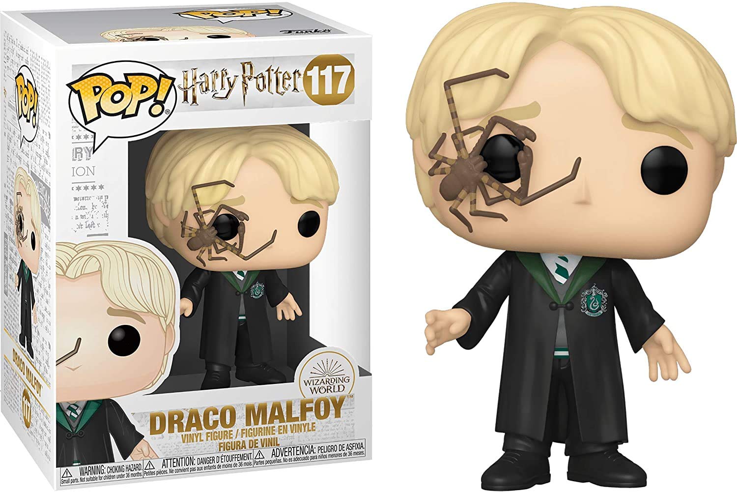 HARRY POTTER - Draco Malfoy z trzepaczką Spider Funko Pop! Figurka winylowa (w zestawie z etui ochronnym kompatybilna z Pop Box)