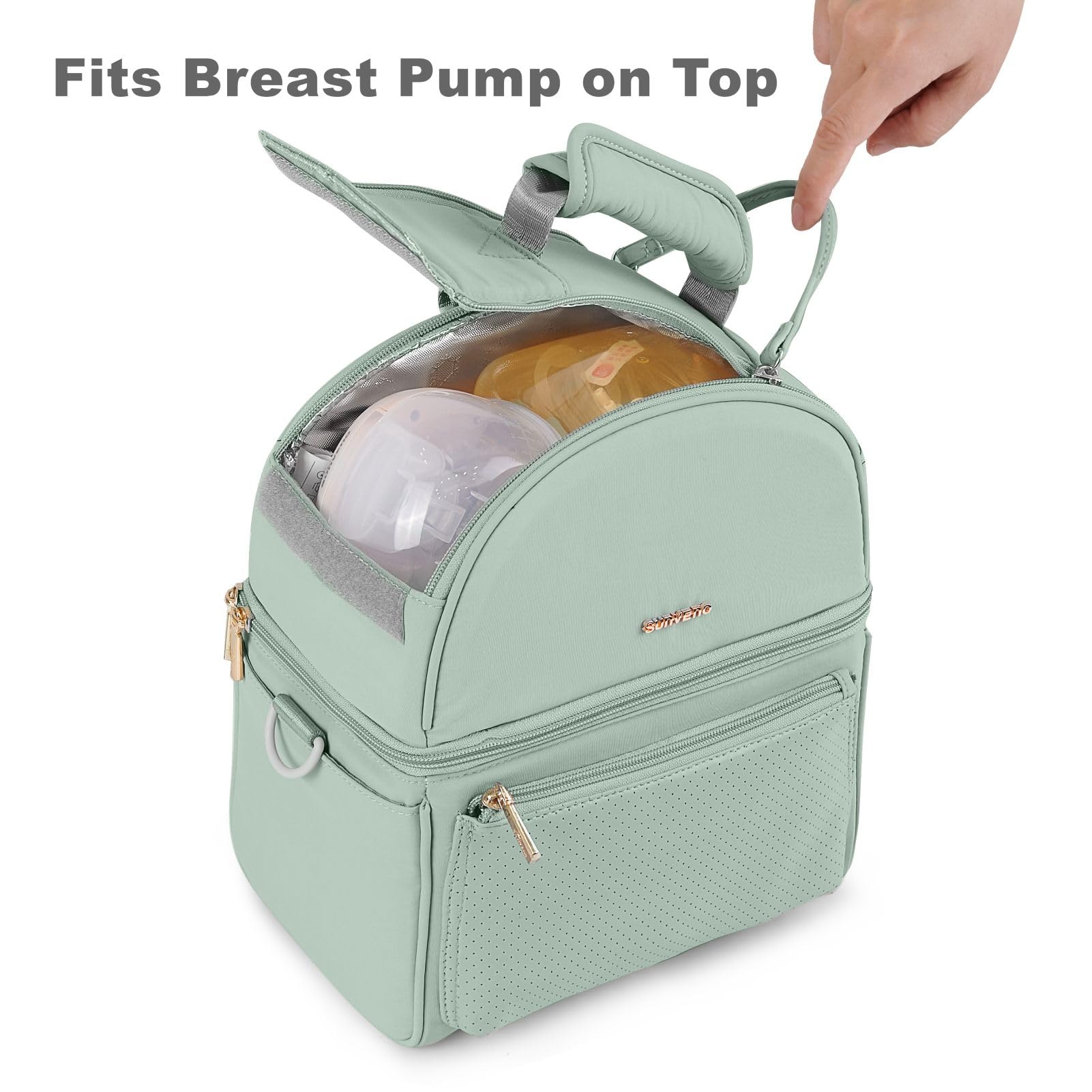 SUNVENO Sac isotherme pour lait maternel avec boîte isolante amovible