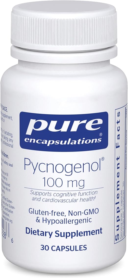 Pure Encapsulations Pycnogenol 100 mg | Hypoallergenic Supplement to Promote Vascular Health and Provide Antioxidant Support | 30 Capsules