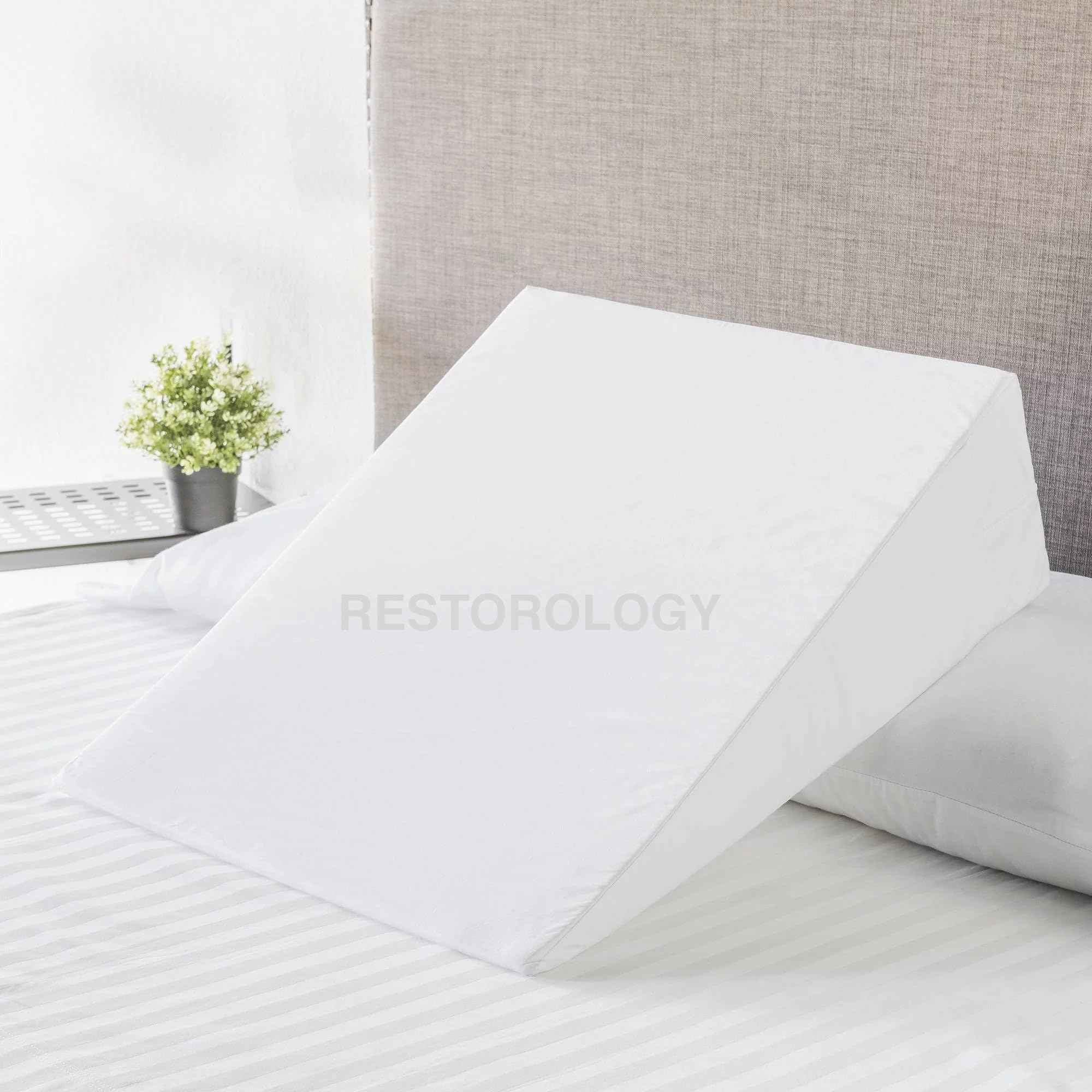 Buy All Here White Adult Leg Wedge Pillow, Head Board Pillow For Sleeping, Reading, Surgery, Leg, Knee And Hip Pain, Improve Circulation With Washable Cover, (Xl Incline Bed Wedge Pillow)
