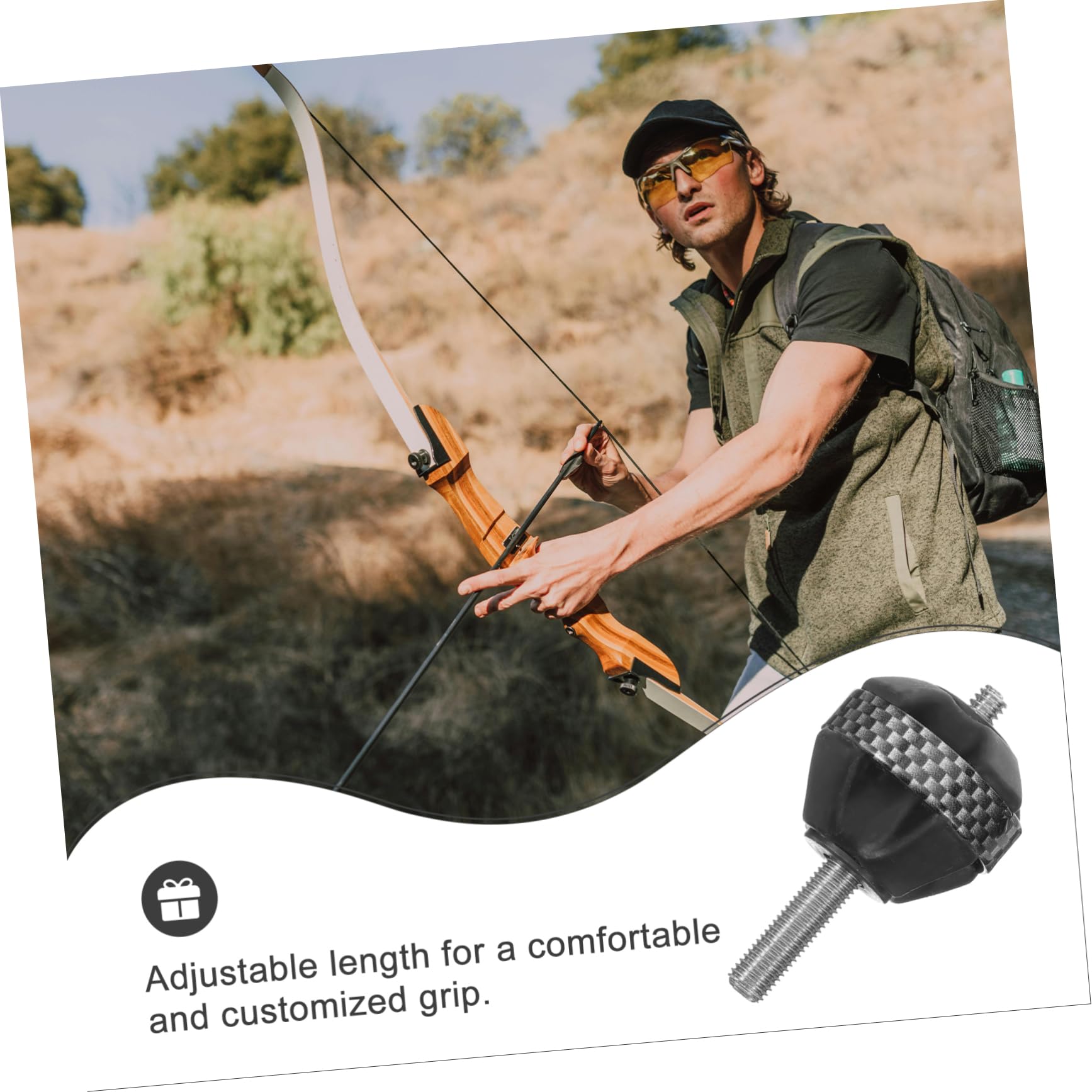 BRIGHTFUFU Adjustable Length Bow Rod Archery Accessories Stabilizer Balance Weight for Precision Shooting