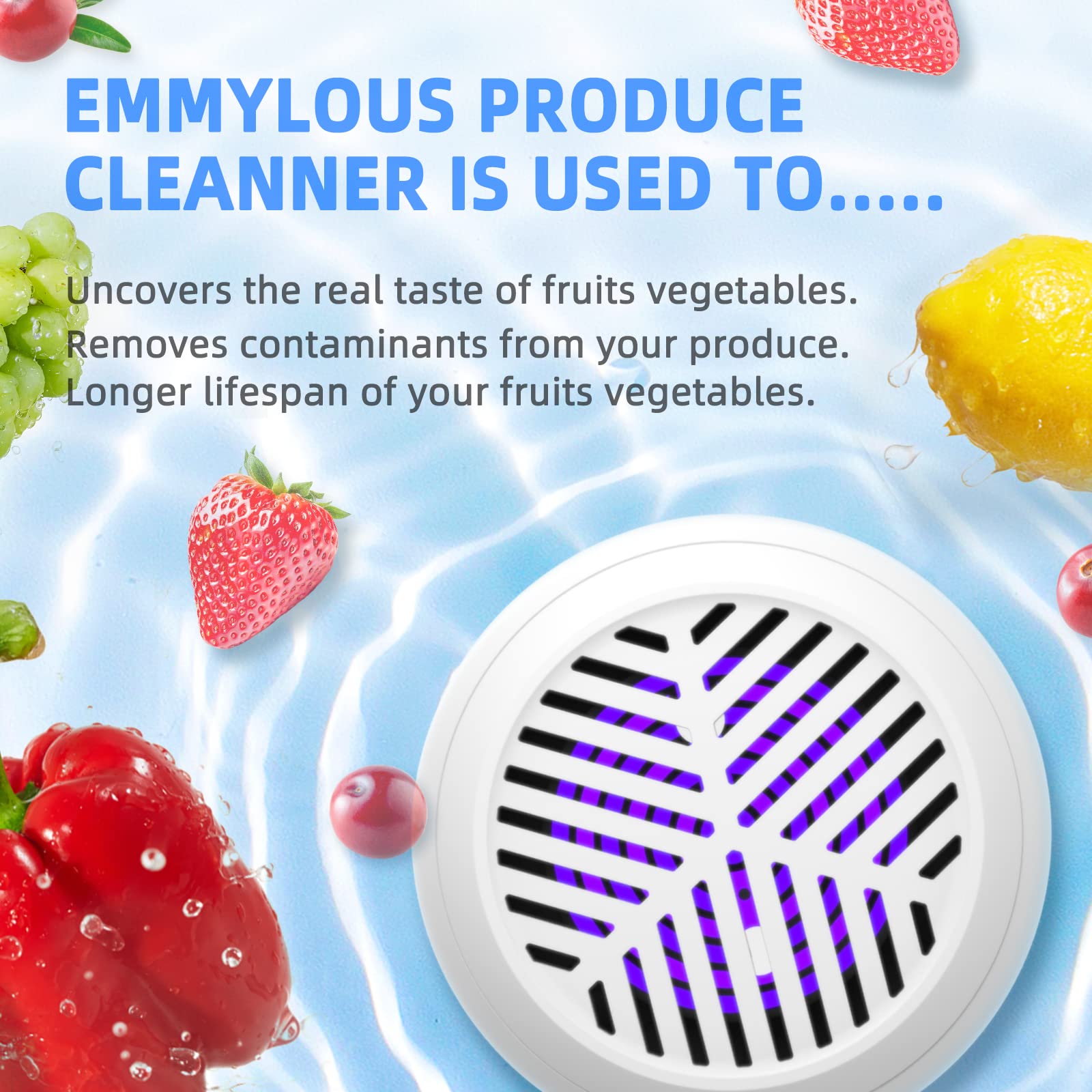 Emmylous Fruit and Vegetable Washing Machine Fruit Cleaner Device in