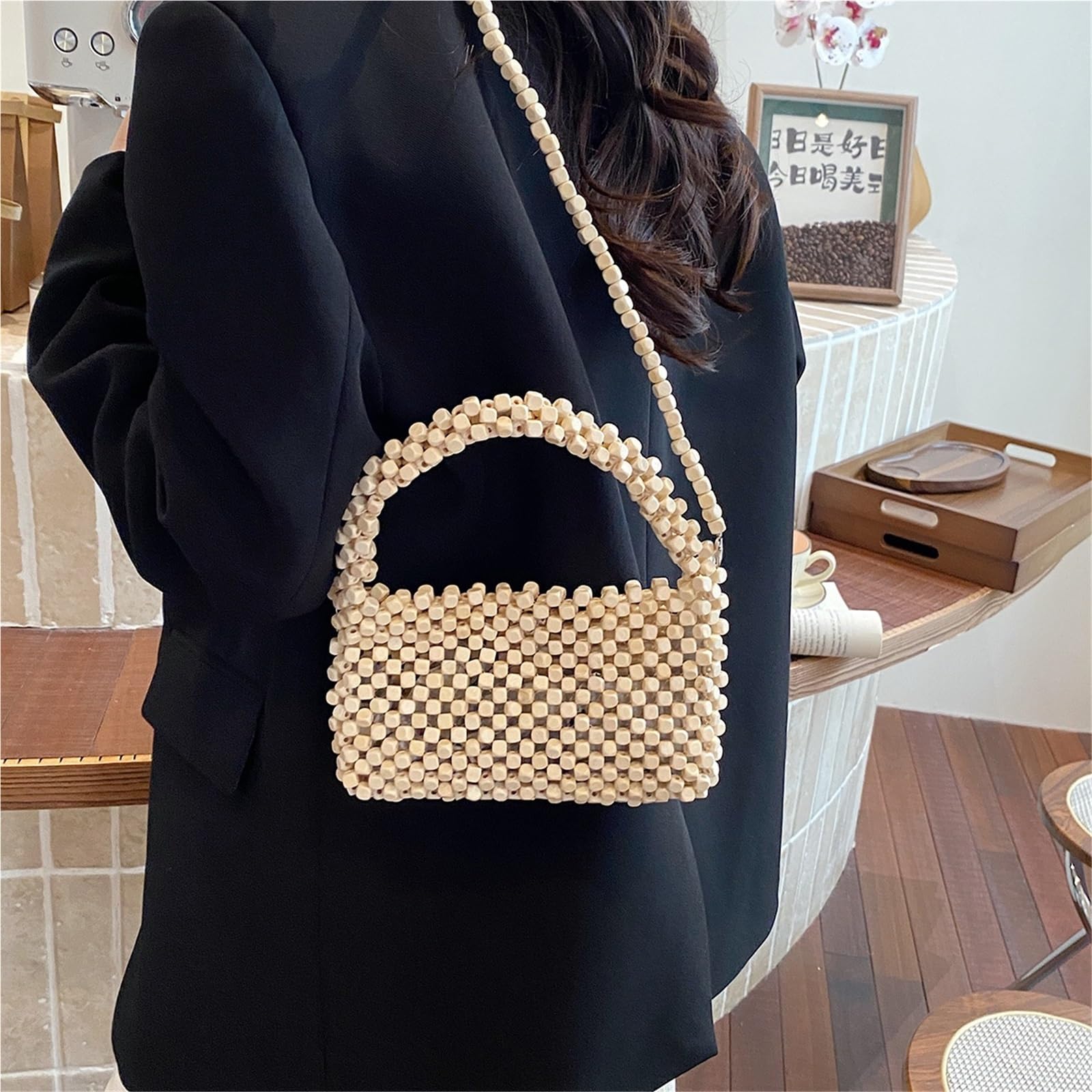 borsa donna estiva Borsa da donna in acrilico for a tracolla estiva Tracolla traforata intrecciata