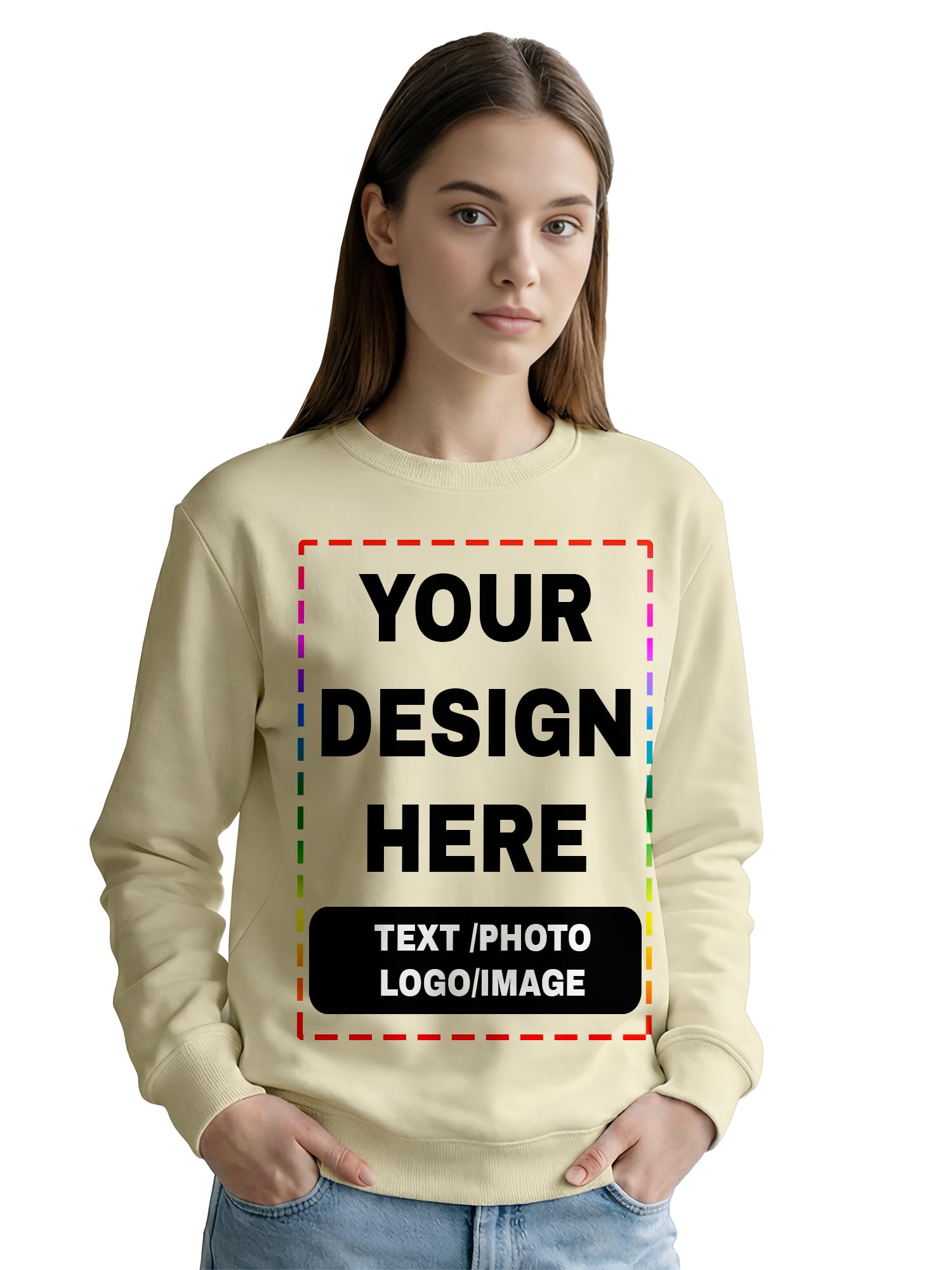 fashient Women's Sweatshirt | Personalized Text & Design | Premium Cotton Blend | Regular Fit | Full Sleeve Crew Neck-picture-22