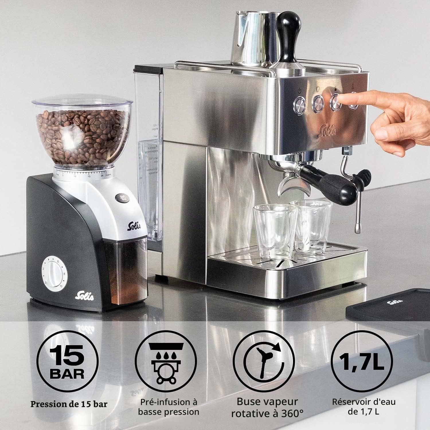 Solis Barista Gran Gusto 1014 Espresso Maker - Filter Holder