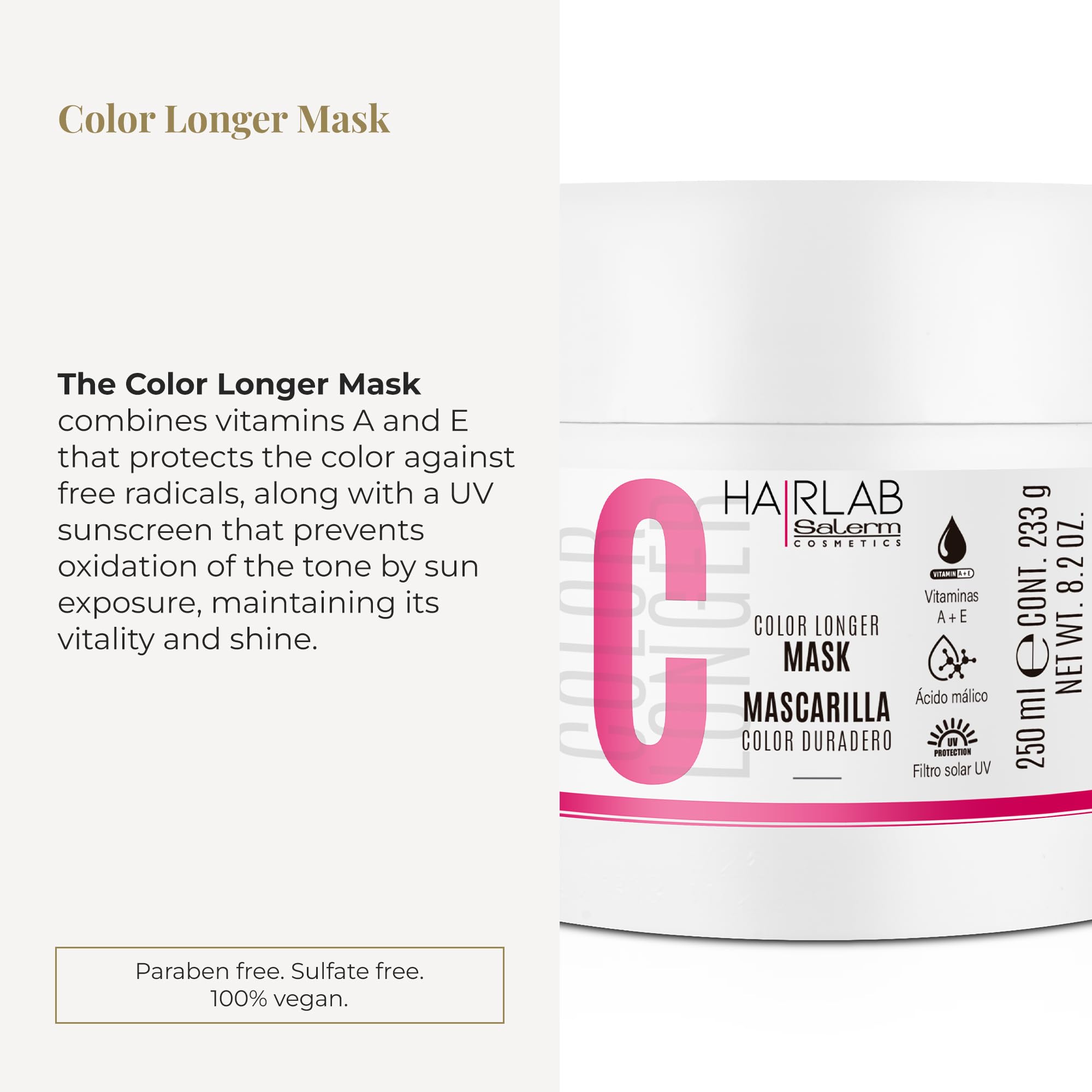 Salerm Long Lasting Colour Mask 250ml, 250 ml (Pack of 1) - Image 2
