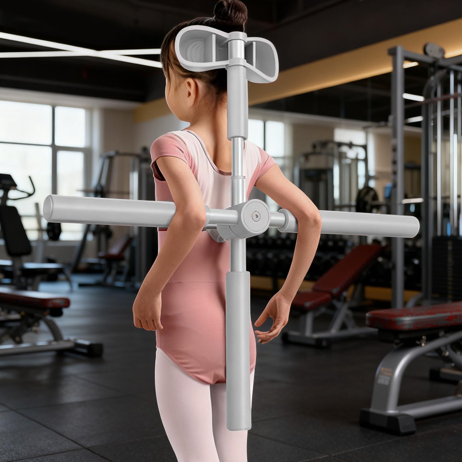 Yoga-Kreuzstab – Oberkörper-Glätteisen für Zuhause, Fitnessstudio, Dehnstange, Yoga-Übung, Kreuz, für Zuhause, Fitnessstudio, Bodybuilding, Fitness, Workout nach dem Sport
