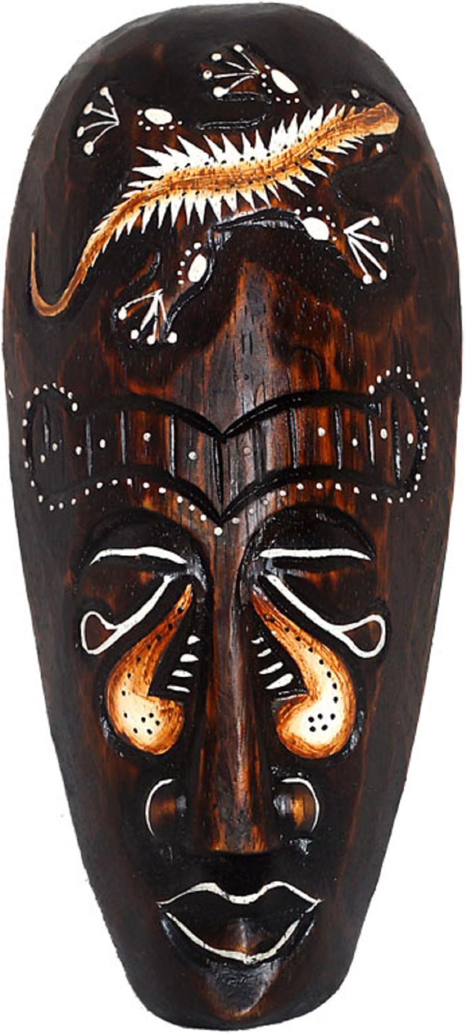 vendo Painted Mask 20 cm, Wooden Mask from Bali, Wall Mask