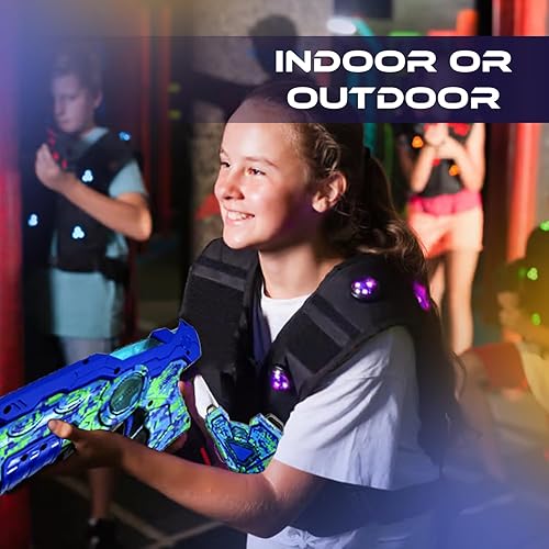 Miniatura 6 de Juego de 4 pistolas y escudos de láser para niños, ideas de regalo para niños de 5, 6, 7, 8, 9, 10, 11, 12 años, para niños y adultos, para 4