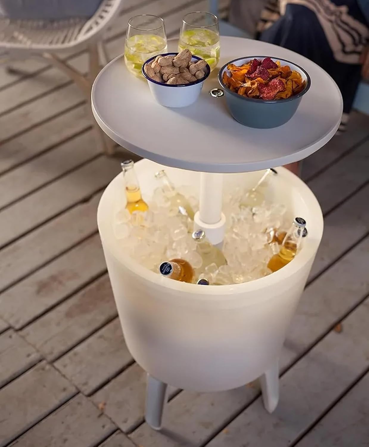 Keter Table de Cocktail Lumineuse extérieur - Illuminated Cool Bar - 30 litres — vue 6