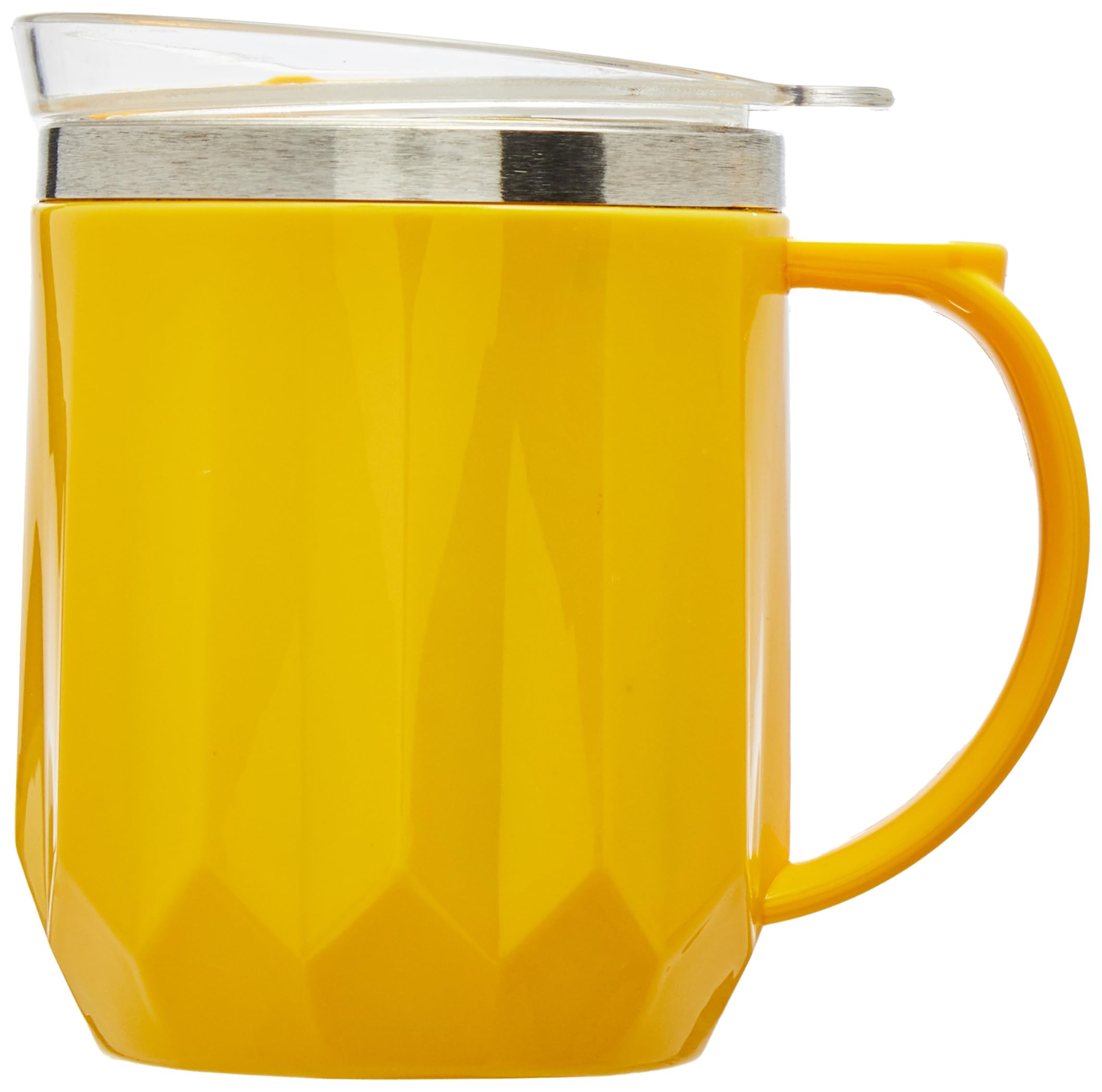 Attro Wonder Cup Vacuum Insulated Cup Comes with Styling Lid & Stylish Handle Perfect for Hot Tea, Coffee,Soups-450ml Yellow (B0CCD8WGPH) Amazon Price History, Amazon Price Tracker