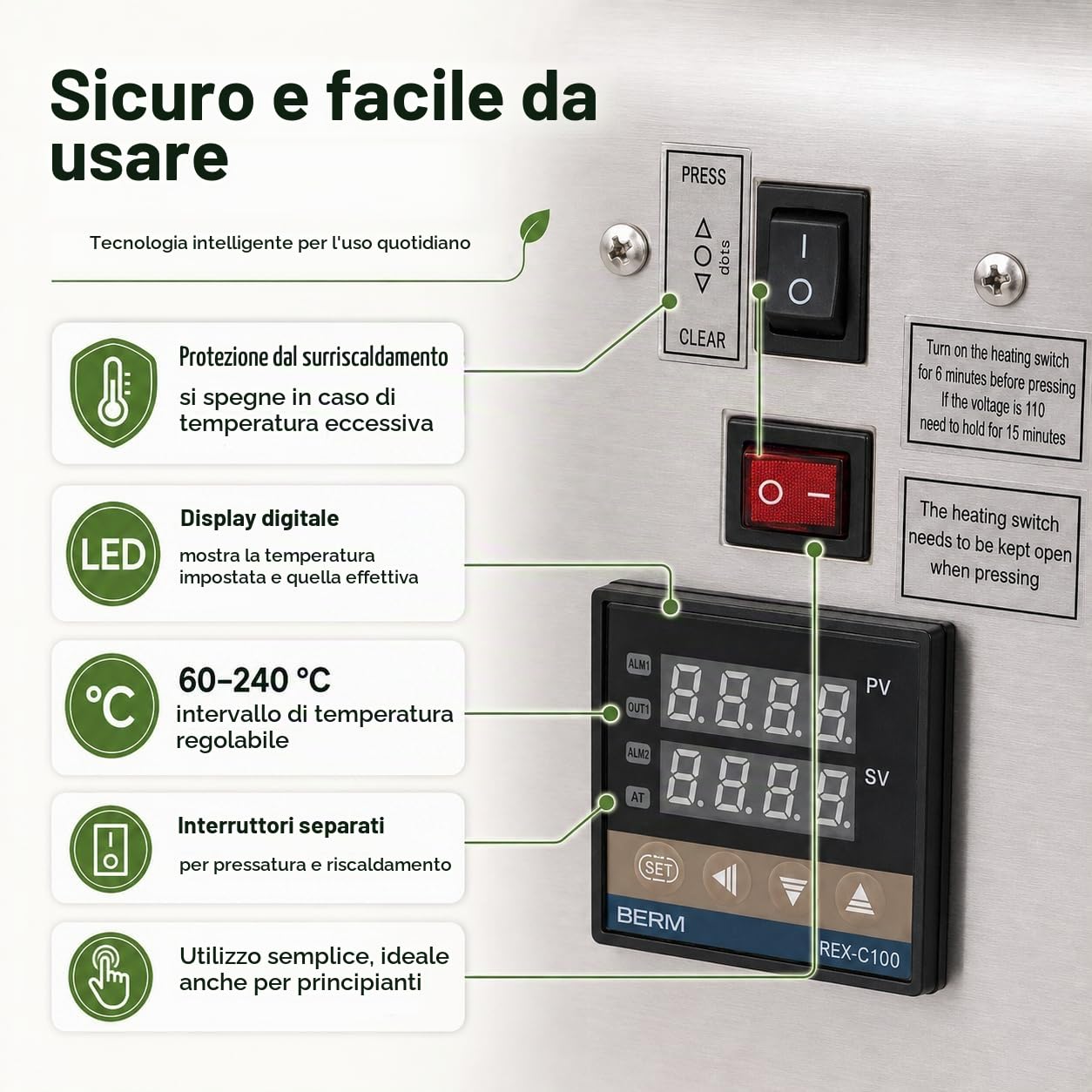 MINRS Pressaolio automatica da 750 W, in acciaio inox, frantoio e estrattore di olio