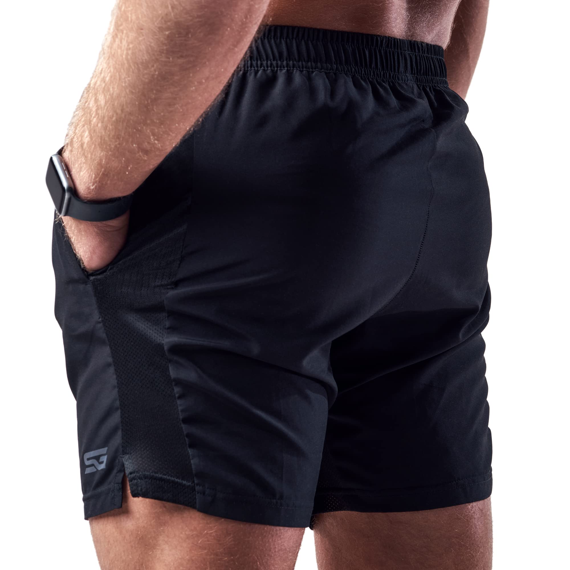 Satire Gym - Pantalones Cortos de Deporte para Hombre con Bolsillos - Pantalones Cortos Deportivos para Hombre como Pantalones de Correr (Running, Culturismo, Fitness)