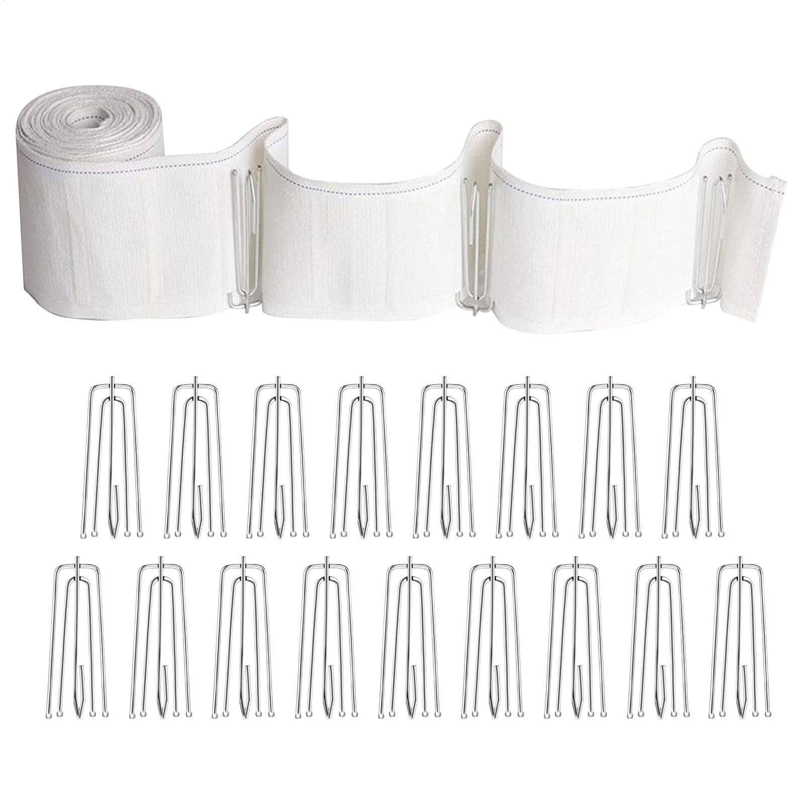 Pleating Tape for Curtains,Pleater Hooks Pinch Curtains Cloth Heading | Exquisite Drape Making Accessories, Stylish Bedroom & Living Room Decor