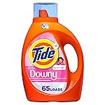 Tide Plus Boost of Ultra Downy Liquid Laundry Detergent, April Fresh Scent, 92 fl oz, 65 Loads, Laundry Detergent Liquid with Long-Lasting Freshness