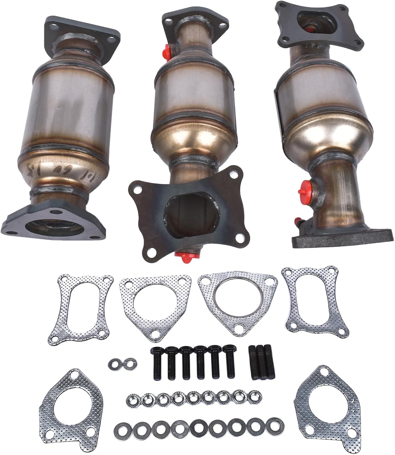 Complete Catalytic Converters 45131 45132 16447 Replacement for Honda Pilot 3.5L 2009-2015 (BANK1, 2 and REAR) Weonefit