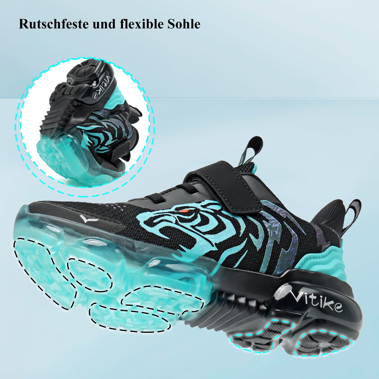 JMFCHI Zapatillas de deporte para niños, zapatillas de deporte para niños, zapatillas de interior y exterior, con cierre de velcro, transpirables, antideslizantes