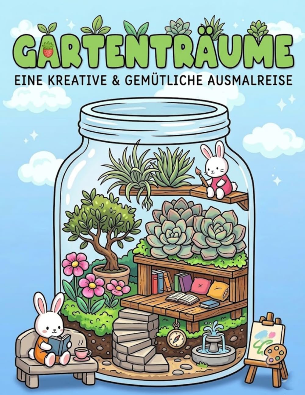 Gartenträume – Süße & gemütliche Gartenwelt zum Ausmalen |Entspannendes Malbuch für Erwachsene und Kinder voller Blumen, Ruhe und Fantasie: Liebevolle ... für Entspannung, Achtsamkeit und süße Wohl