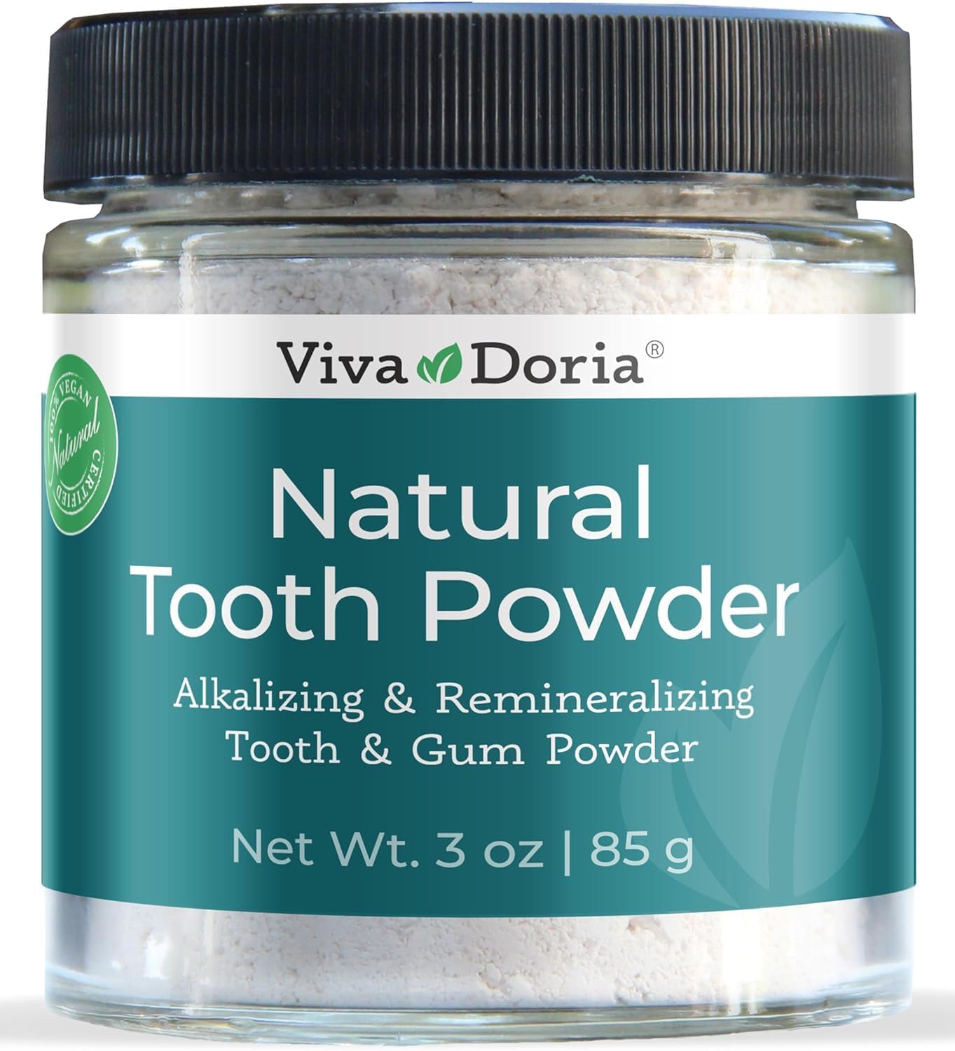 Viva Doria Natural Tooth Powder, Remineralizing, Natural Teeth Whitening, Breath Freshener | Refreshing Mint Flavor | 3 Oz Glass Jar Viva Doria Natural Tooth Powder, Remineralizing, Natural Teeth Whitening, Breath Freshener | Refreshing Mint Flavor | 3 Oz Glass Jar