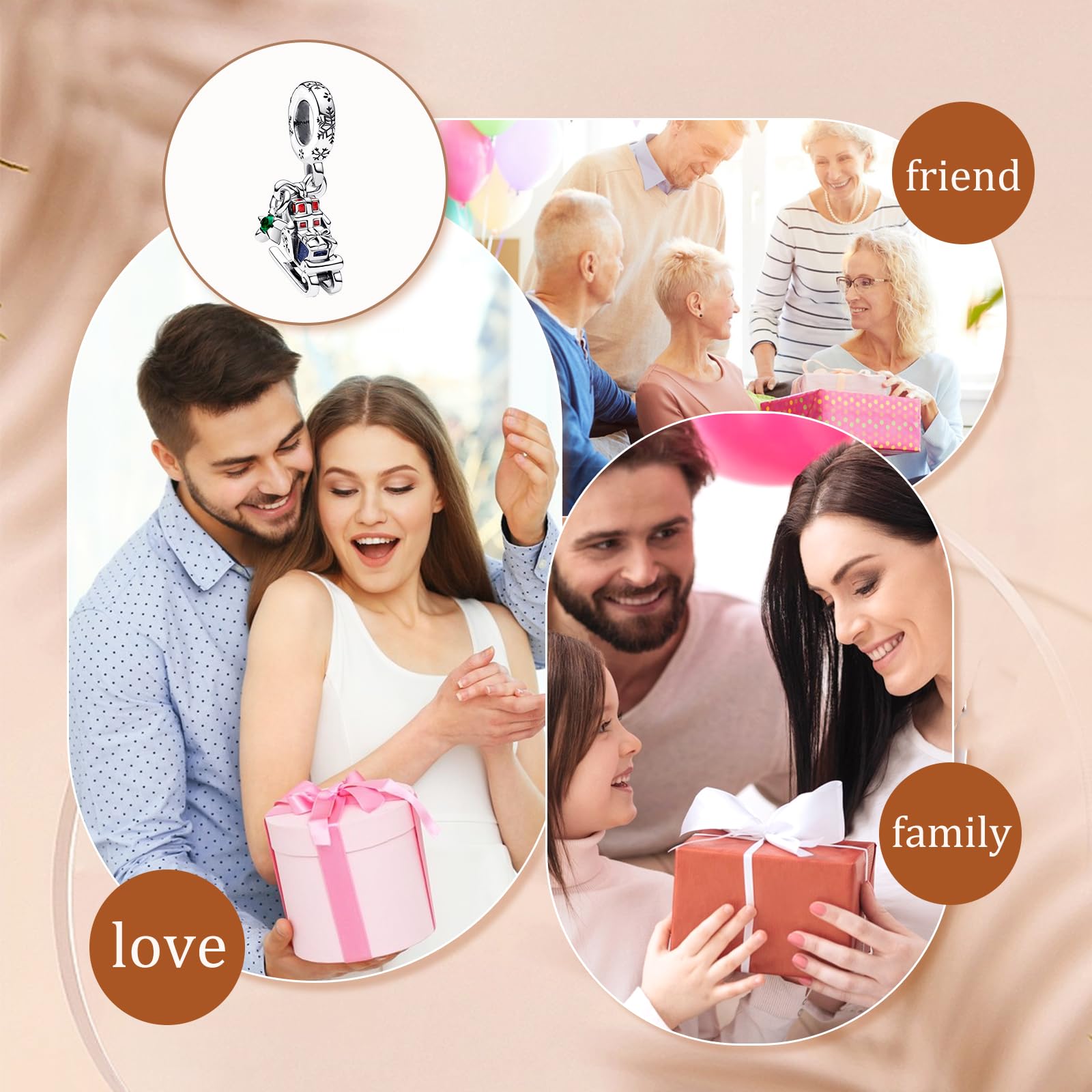 HAEPIAR S925 Charm in argento sterling per bracciale collana Charm Dangle Gloden Mouse per donne ragazze regali di compleanno