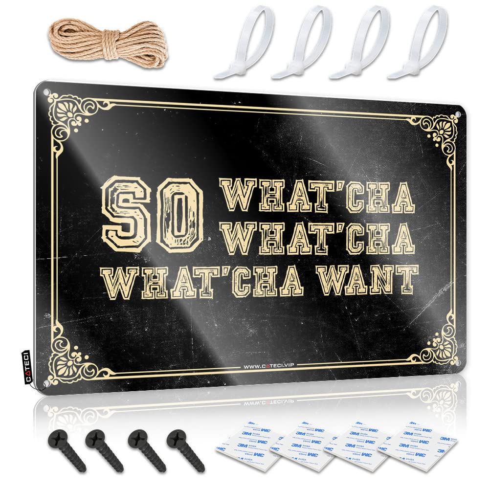 Home Decor Men So What'Cha Want Tin Sign Boys Bedroom Accessories Stuff For Your Room(20X30CM)