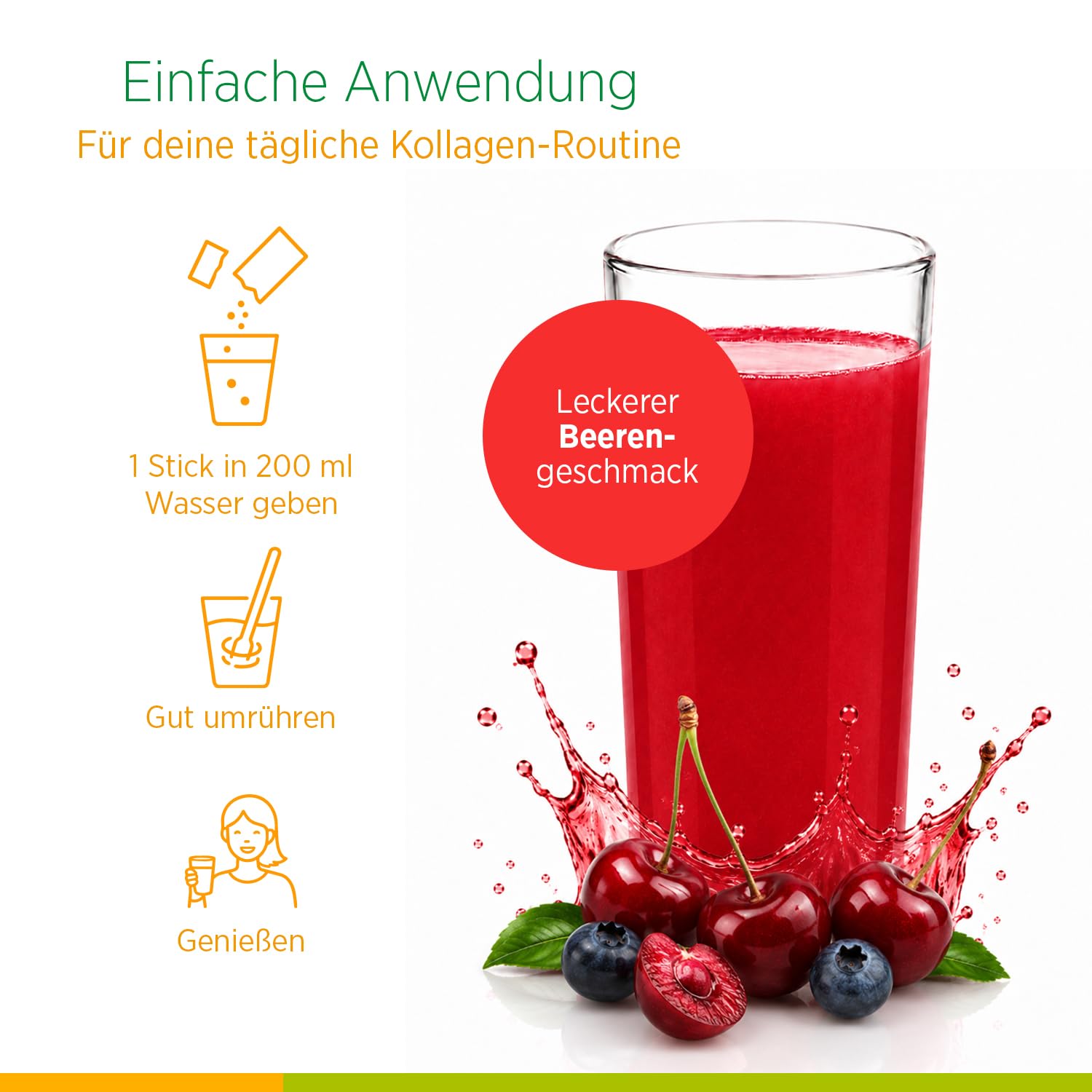 Collagen Premium Red Total – 30 Beutel mit 8600 mg hydrolysiertem Kollagen, Vitamin C, Curcumin, Shilajit, Zink, Kupfer, Biotin, Mangan und Silizium für Haut, Gelenke und Knochen