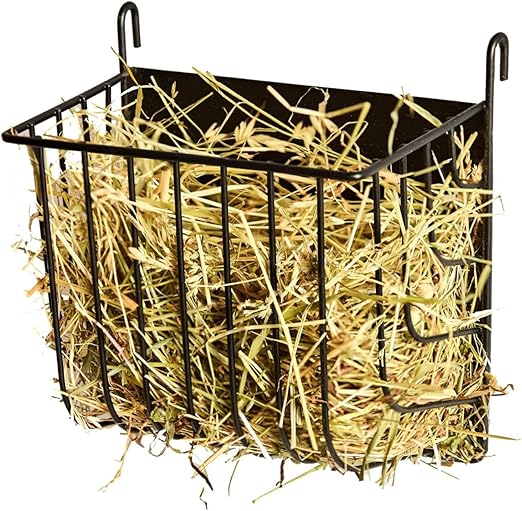 Hay Feeder for Rabbit, Guinea Pig, Bunny, Chinchilla, Heavy Duty Metal Rack Hay Holder - 7.3x4.3x6.7 inch