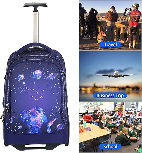 Miniatura 5 de UNIKER Bolsa con ruedas para laptop de 14 pulgadas, mochila con ruedas, bolsa de computadora con ruedas de 20 pulgadas, Dreams