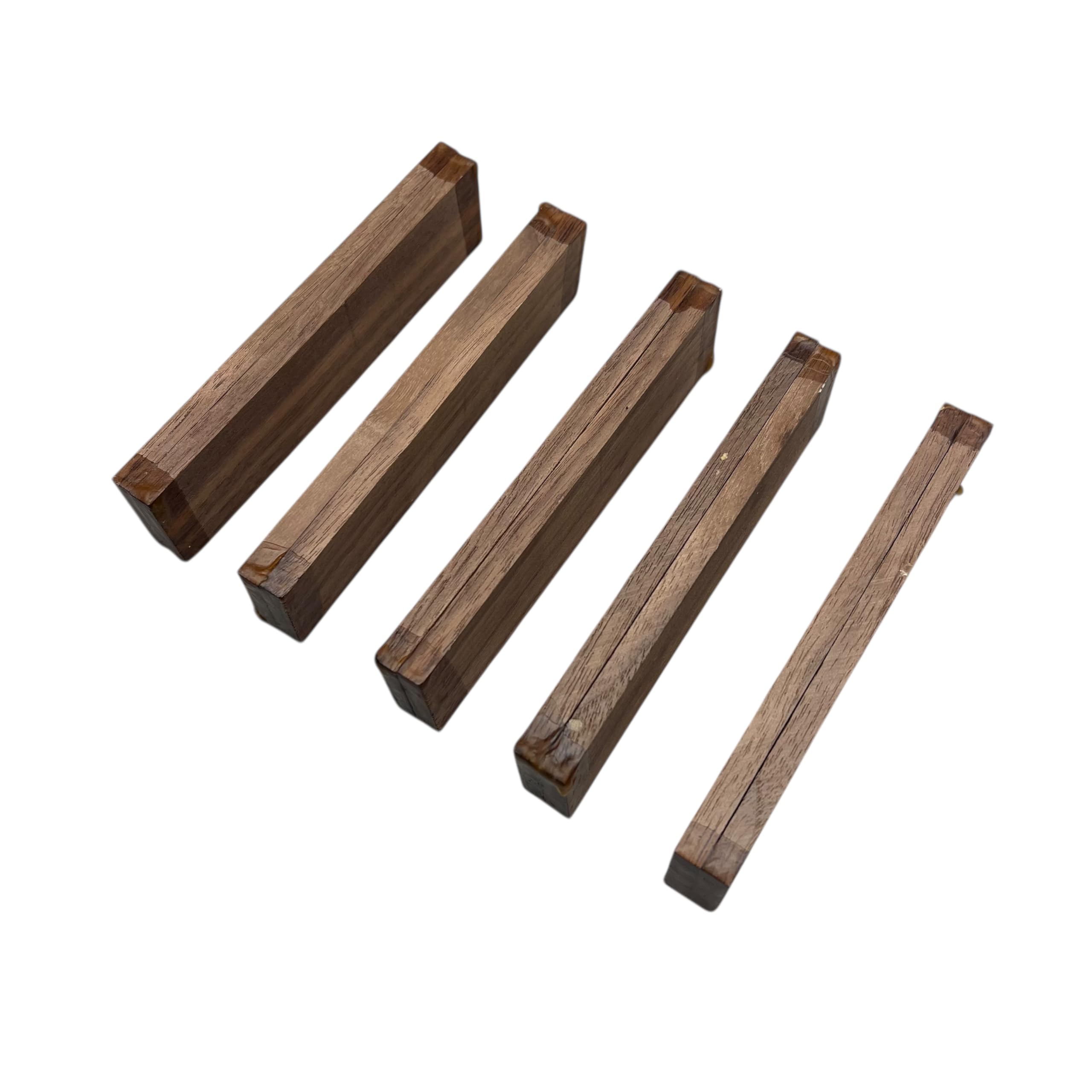 5 par klocków z litego drewna 125x30x6mm, szlachetne drewno do rękojeści noży, rzemiosła, rzeźbienia i toczenia (orzech amerykański, 5)