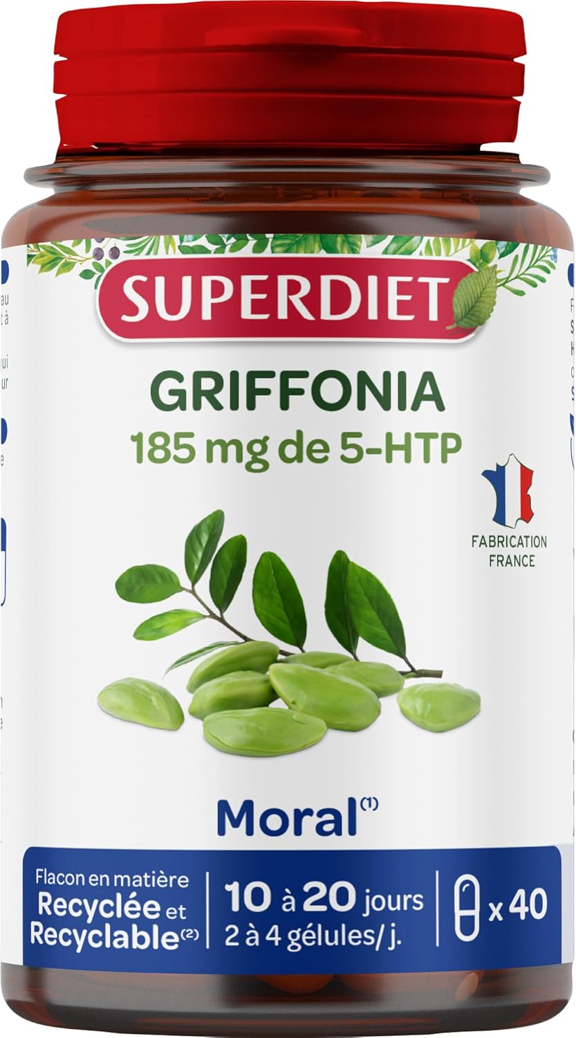 SUPERDIET – GRIFFONIA – Naturopathy – Good mood and good mood – Made in France – 40 capsules