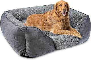 FURTIME Hundebett XXL Grosse Hunde, Hundekorb Waschbar Flauschig, rutschfeste Hundekörbchen, Anti-Angst Hundebetten für Grosse Hunde und Katzen, 106x80x23cm product image